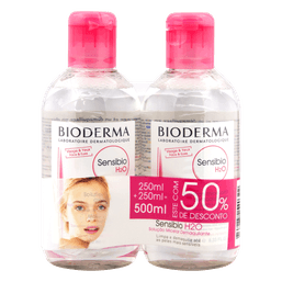 KIT AGUA MICELAR SENSIBIO H2O C/2 250ML