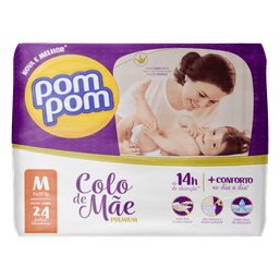 Pom Pom Fralda Colo De Mae Jumbo M 24 Fr