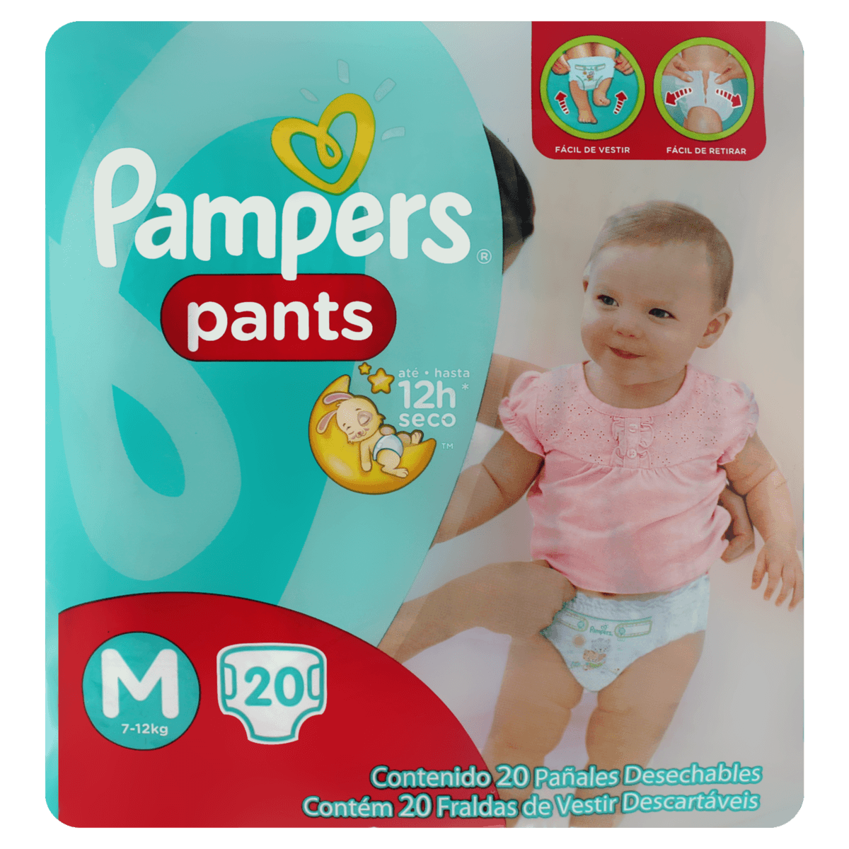 FRALDA PAMPERS PANTS PACOTAO M 20 FR