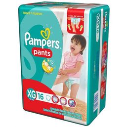 FRALDA PAMPERS PANTS PACOTAO XG 16 FR