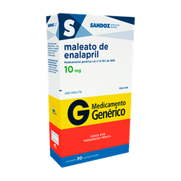 MAL ENALAPRIL 10MG 30 CPRS - SAND(G) (P)