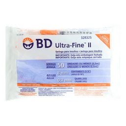 SERINGA BD INS U.FINE 50UI 8 X 0,3 PACOTE 10 UNID