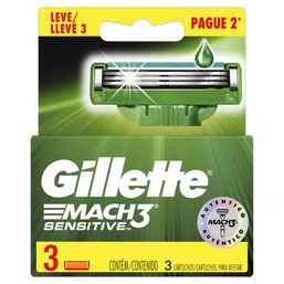 CARGA GILLETTE MACH 3 SENSITIVE C/3 @