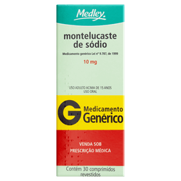 MONTELUCASTE SODICO 10MG 30 CPRS - MED(G)