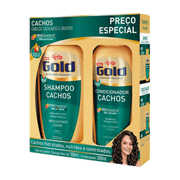 Niely Gold Kit Cachos Shampoo 300Ml+Condicionador 200Ml @