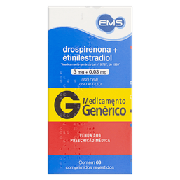 DROSPIRENONA+ 0,03MG ETINILESTRAD 63 CPRS -EMS(G)