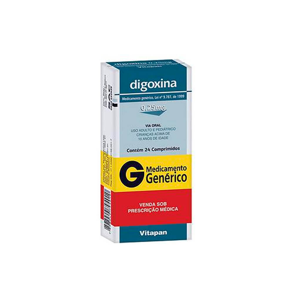 DIGOXINA 0,25MG 24 CPRS - VITAMEDIC (G)