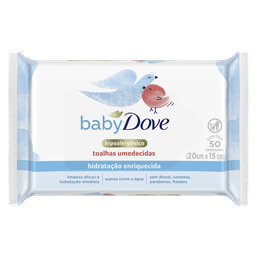 LENCOS UMED DOVE BABY HIDRAT ENRIQUECIDA 50 UNDS@