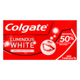 COLGATE CR DENTAL LUMINOUS W. 70G+50% DESC 2ª UND