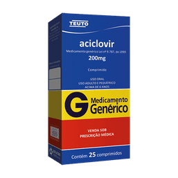 Aciclovir 200Mg 25 Cprs - Teu (G)
