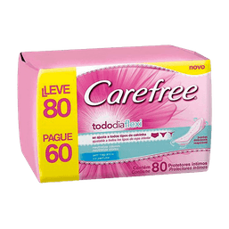 Absorvente Carefree Todo Dia Flexi S/Perf L80 P60