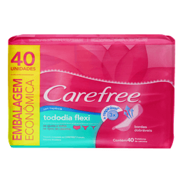 Absorvente Carefree Todo Dia Flexi S/Perf C/40 Unds