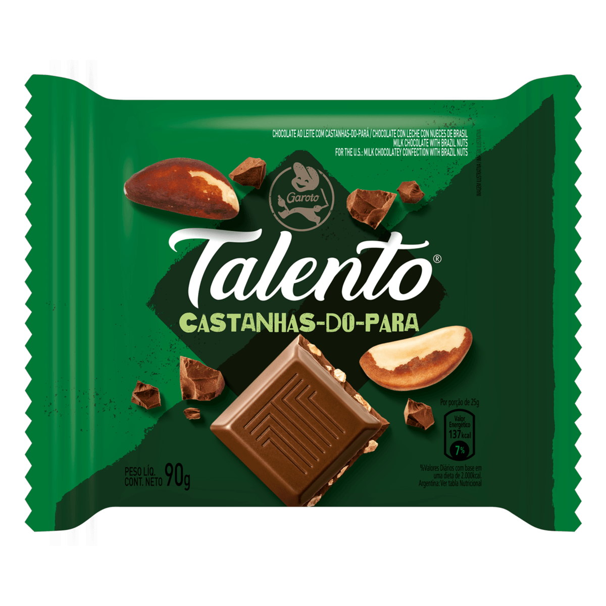 CHOCOLATE GAROTO TALENTO CAST PARA 90G