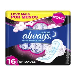Absor Always C/Abas Noturno Suave G C/16