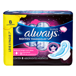Absor Always C/Abas Noturno Suave G C/8