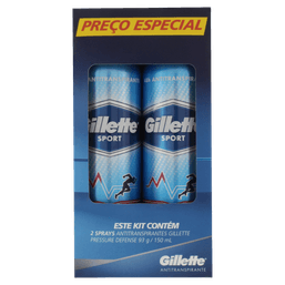 Desodorante Gillette Aerosol Pressure Defense C/2 150Ml @