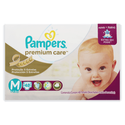 FRALDA PAMPERS PREMIUM MEG M 48 FR