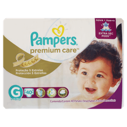 FRALDA PAMPERS PREMIUM MEG G 40 FR
