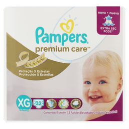 FRALDA PAMPERS PREMIUM MEG XG 32 FR