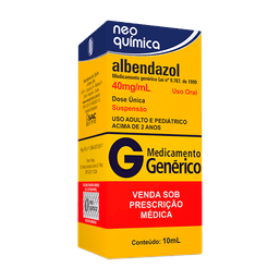 ALBENDAZOL SUSP 40MG/ML 10ML  - NEO (G)