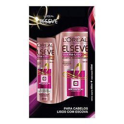 Shampoo Elseve Queratina Liso 400Ml + Condicionador 200Ml@