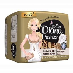 Absorvente Diana Fashion Suave C/Abas C/8