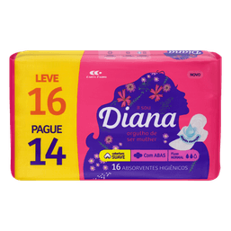 Absorvente Diana Suave C/Abas L16 P14