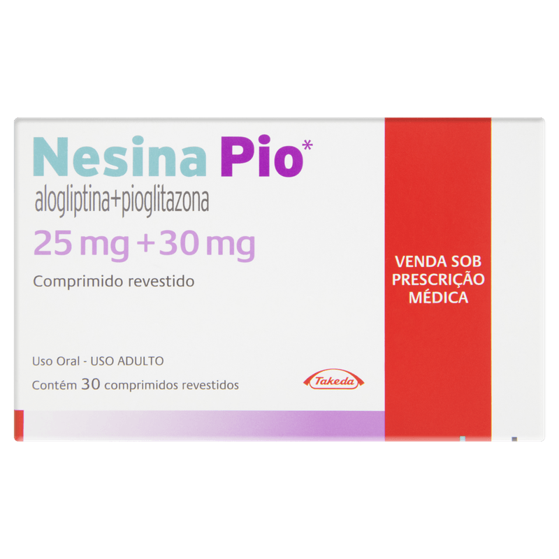 Nesina Pio 25mg 30mg Hypera 30 Comprimidos Revestidos