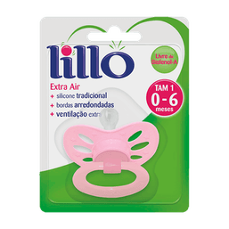 Lillo Chupeta Extra Air Cores Baby Sil 1 Rosa 610530