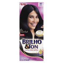 Tintura Brilho E Ton Kit 1.0 Preto Azul@