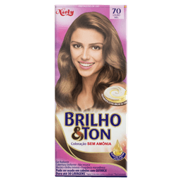 Tintura Brilho E Ton Kit 7.0 Preto Louro Mel@