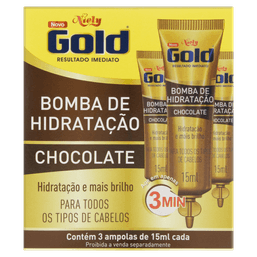 NIELY GOLD KIT BOMBA HIDRAT CHOCOLATE C/3 45ML @