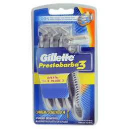 Ap Gillette Presto 3 Masc Pele Sensivel Lv4 Pg3