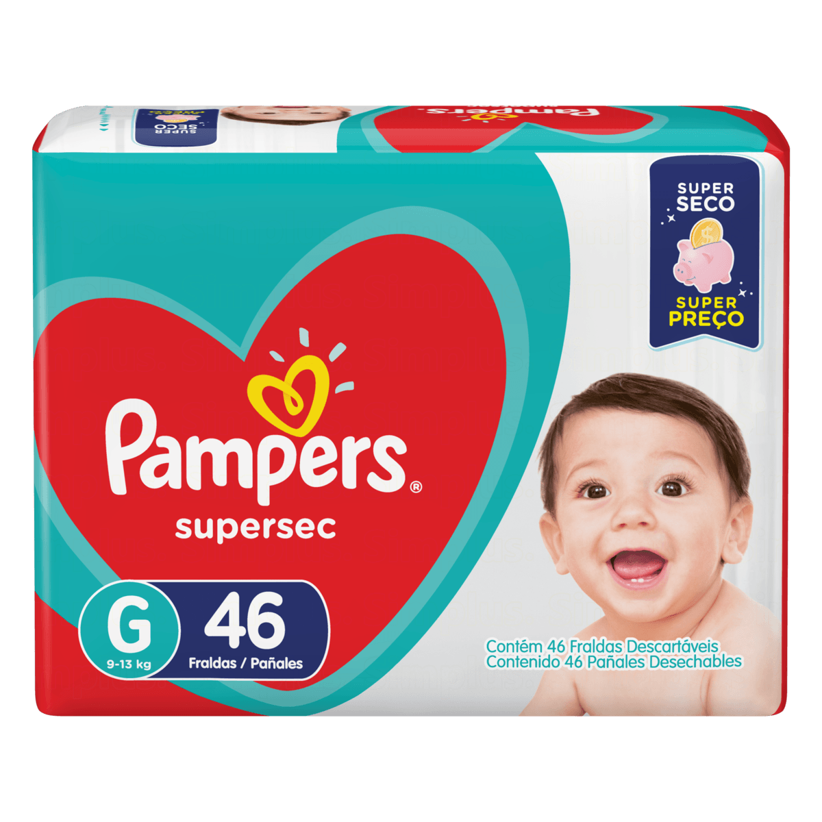 Fraldas Pampers Supersec G 46 Unidades