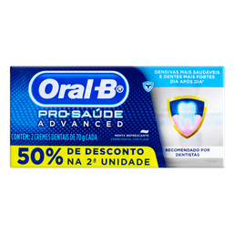 CR DENTAL ORAL B PRO SAUDE ADVANCED 70G+50%DES 2UN @