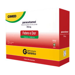 PARACETAMOL 750MG 10 CPRS - CIMED (G)  @