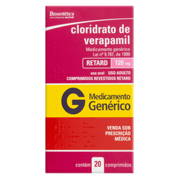 Clo Verapamil 120Mg 20Cprs - Bio (G)
