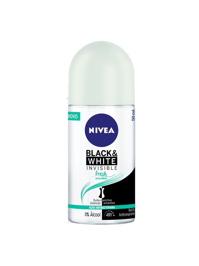 Desodorante Roll-On Nível Black And White Fresh Erva Doce 50ml