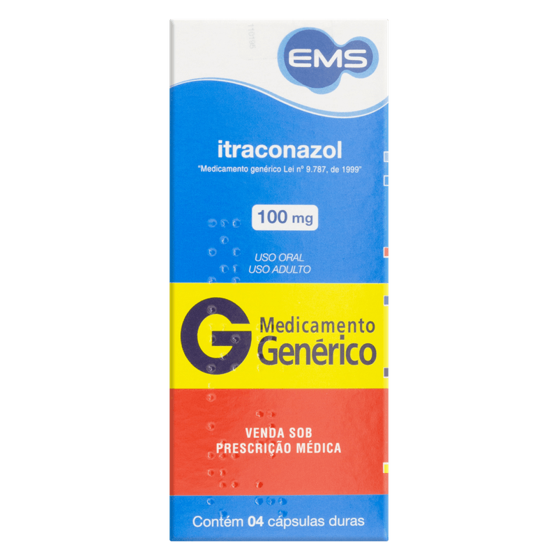 Itraconazol Genérico 100mg Ems 4 Cápsulas