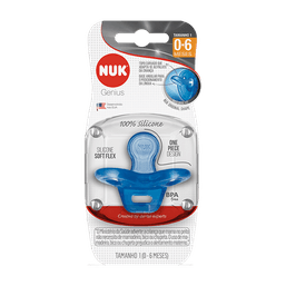 CHUP NUK 100% SILICONE MASCULINA S1 7301-1B