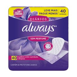 Prot Diario Always S/Perfume C/40 @