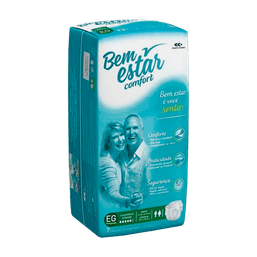 Bem Estar Fralda Adulto Comfort Eg C/7