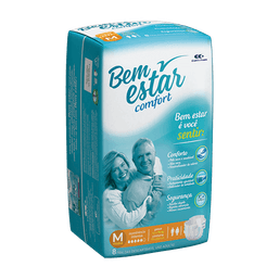 Bem Estar Fralda Adulto Comfort M C/8