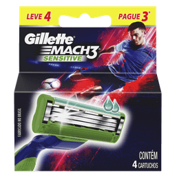 CARGA GILLETTE MACH 3 SENSITIVE L4 P3