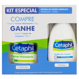 Cetaphil Creme Hidratatante 453Gr + Gtrs Loc Limpeza 120Ml