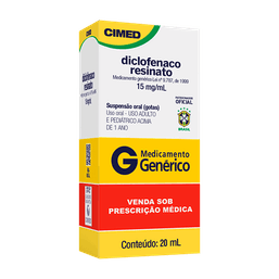 Diclo Resinato 15Mg/Ml 20Ml- Cimed (G)