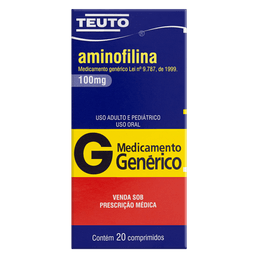 Aminofilina 100Mg 20 Cprs - Teu (G)