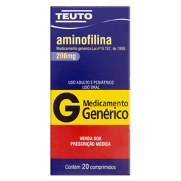 Aminofilina 200Mg 20 Cprs - Teu (G)