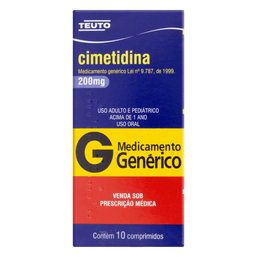 Cimetidina 200Mg 10 Cprs - Teu (G)