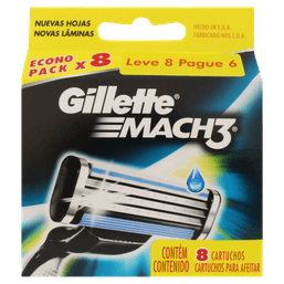 Carga Gillette Mach 3 Regular Lv8 Pg6